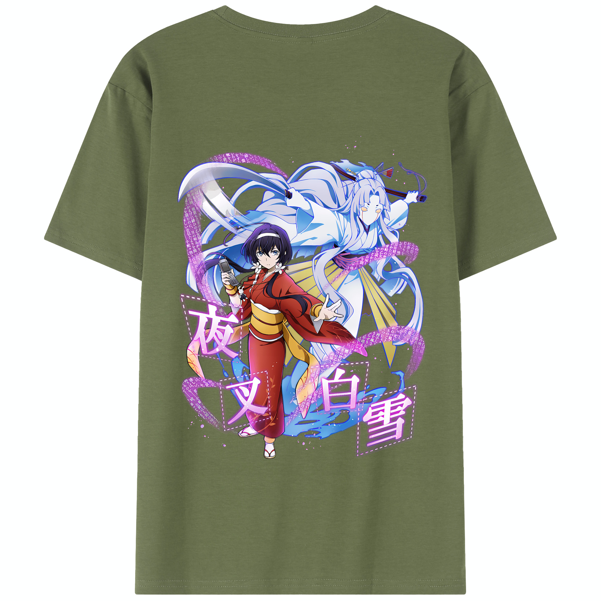 （画像用） 文豪ストレイドッグス Bungo Stray Dogs 綿100％半袖Tシャツ（背面プリント）